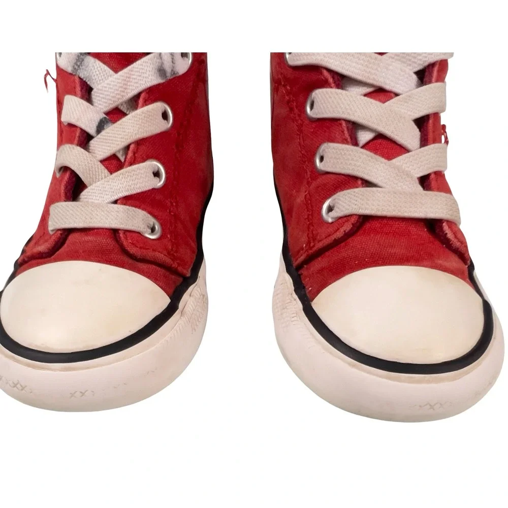 Converse Chuck Taylor All Star Street Mid Infant Size 7 Red Black Shoes 765300F